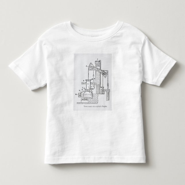 Newcomens atmosfäriska motor t-shirt (Framsida)