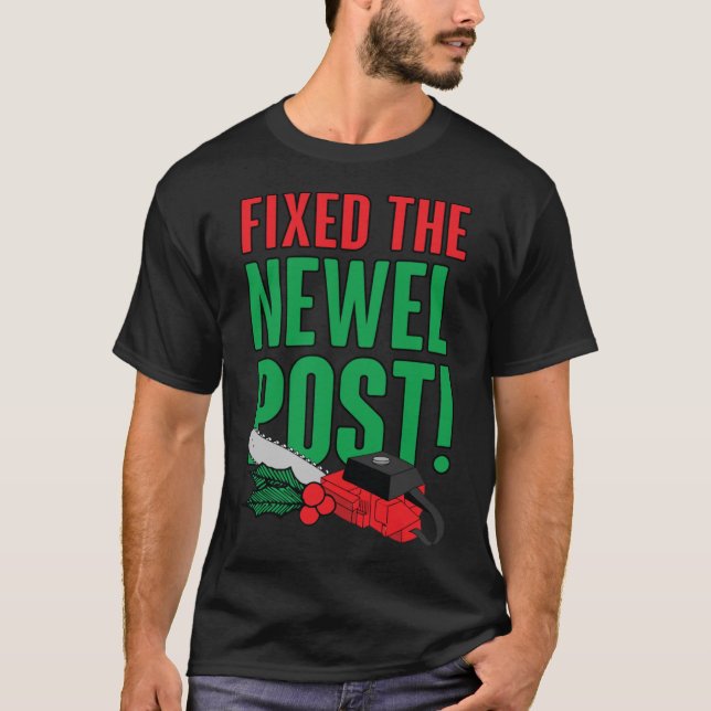 Newel Post Is Fied retro T Shirt (Framsida)