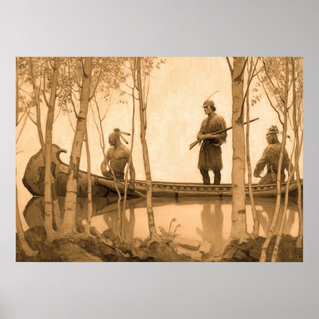 Newell Convers Wyeth är den siste mohikanen Poster (Framsidan)