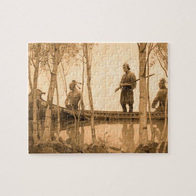 Newell Convers Wyeth är den siste mohikanen Pussel (Horisontell)