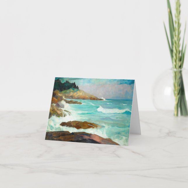 Newell Convers Wyeth syn på Maine Kusten Tack Kort (Framsida)