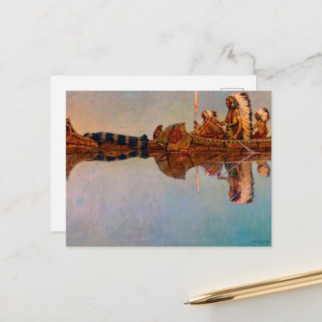 Newell Convers Wyeth, ural i Vatten Helg Vykort (Fram/Back In Situ)