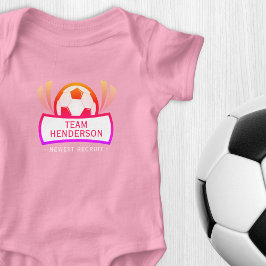 Newest Recruit Custom Pink Soccer T Shirt