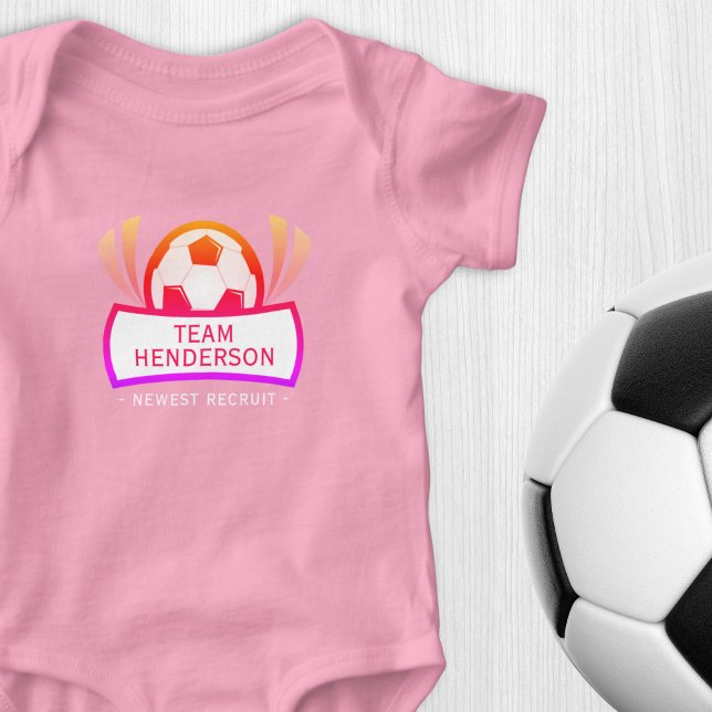 Newest Recruit Custom Pink Soccer T Shirt (Skapare uppladdad)