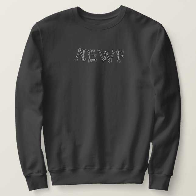 Newf Bones Tröja Lång Ärmad Tröja (Design framsida)