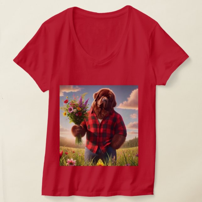 Newf-mamma T Shirt (Laydown)