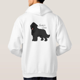 Newfie Älskare Black Newfoundland Hund Hoodie