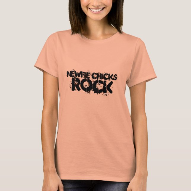 Newfie Chick Sten T-Shirt (Framsida)