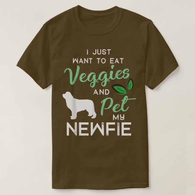 Newfie Funny Vegan Hund älskare Owner Julafton Bir T Shirt (Design framsida)