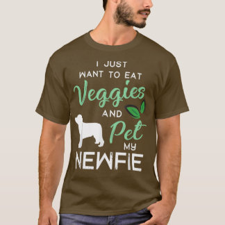 Newfie Funny Vegan Hund älskare Owner Julafton Bir T Shirt