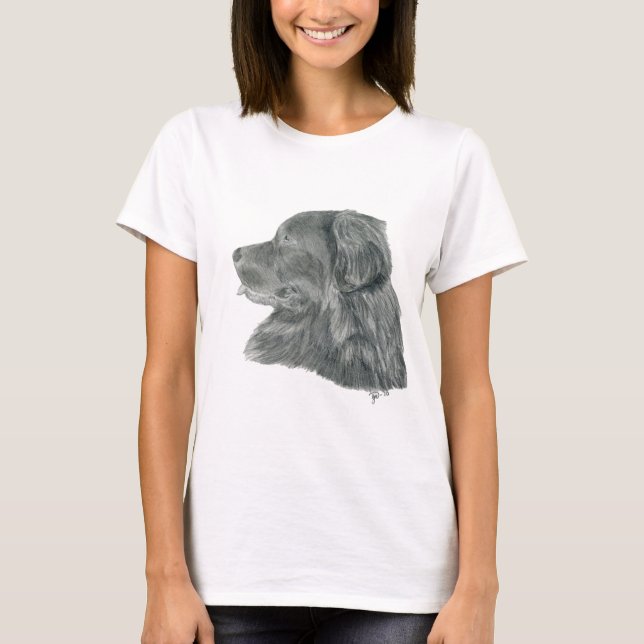 Newfie grafitteckning tee shirt (Framsida)