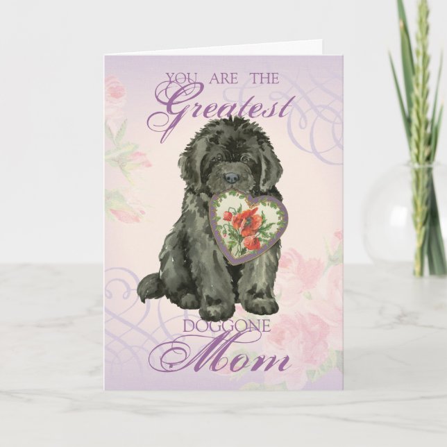 Newfie Heart Mamma Kort (Framsida)