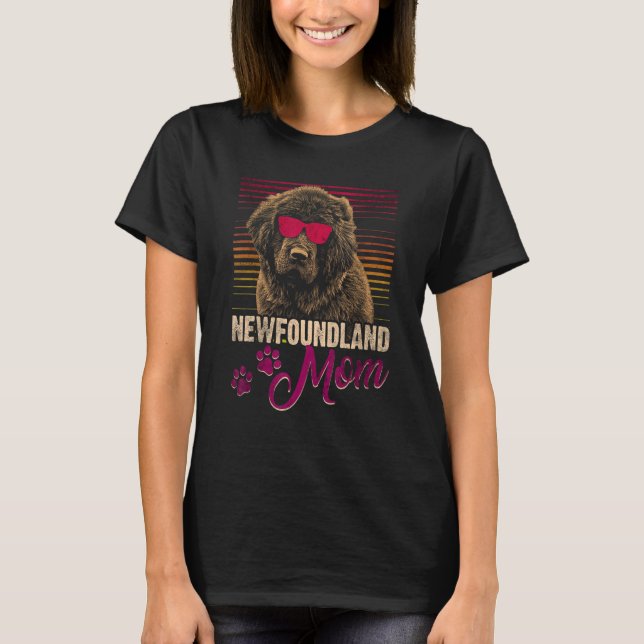 Newfie Hund Newfoundland Mamma 2 T Shirt (Framsida)