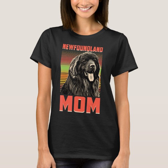 Newfie Hund Newfoundland Mamma 3 T Shirt (Framsida)