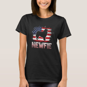 Newfie Hund USA flagga Newfoundland 1 T Shirt