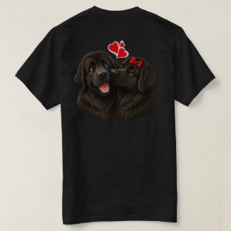 Newfie Kyssar Valp Kärlek T Shirt