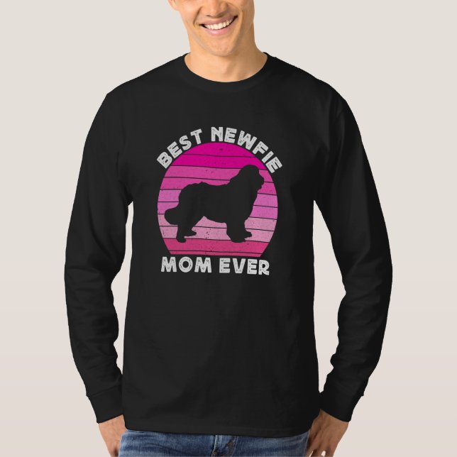Newfie Mama Mom For Women Newfy Newfoundland Dog M T Shirt (Framsida)