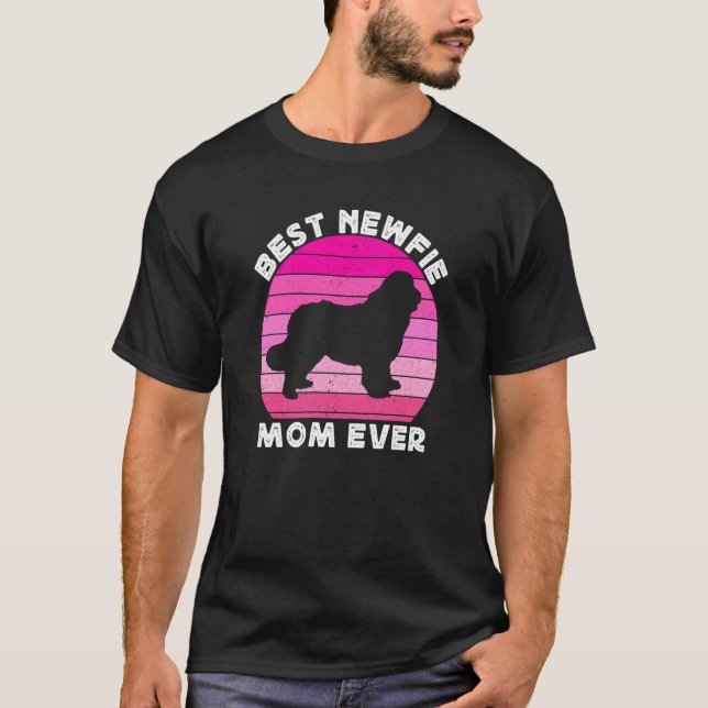 Newfie Mama Mom For Women Newfy Newfoundland Dog M T Shirt (Framsida)