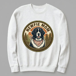 Newfie-Mamma Crewneck Newfoundland Hund Mamma Gåva T Shirt