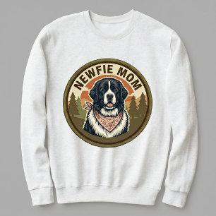 Newfie-Mamma Crewneck Newfoundland Hund Mamma Gåva T Shirt
