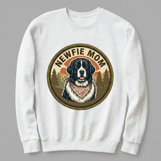 Newfie-Mamma Crewneck Newfoundland Hund Mamma Gåva T Shirt