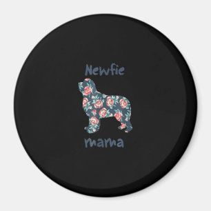 Newfie mamma   Newfoundland hund mamma Magnet
