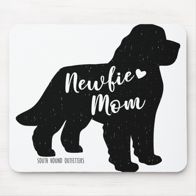 Newfie Mamma, Newfoundland Hund Silhouette Musmatta (Framsidan)