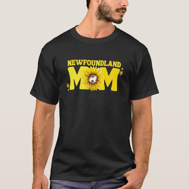 Newfie Mom For Women Newfy Newfoundland Dog Mom Su T Shirt (Framsida)