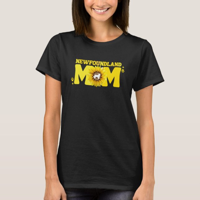 Newfie Mom For Women Newfy Newfoundland Dog Mom Su T Shirt (Framsida)