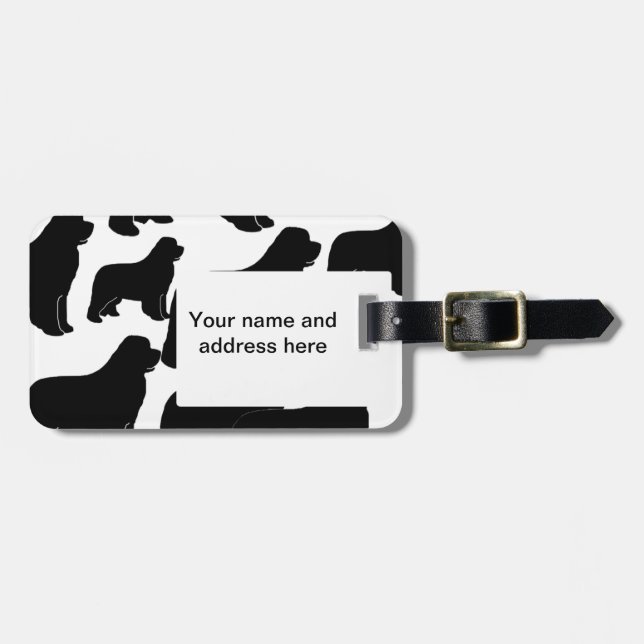 Newfies bagagemärkre bagagebricka (Horisontell Framsida)