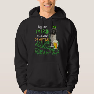 Newfonderland Kiss Me jag är irländsk eller drunk Hoodie