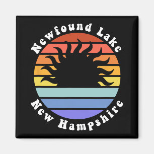 Newfound Lake New Hampshire Soluppgång Familje Sem Magnet