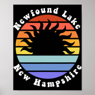 Newfound Lake New Hampshire Soluppgång Familje Sem Poster