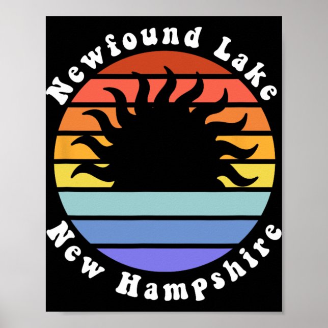 Newfound Lake New Hampshire Sunrise Family Vacatio Poster (Framsidan)