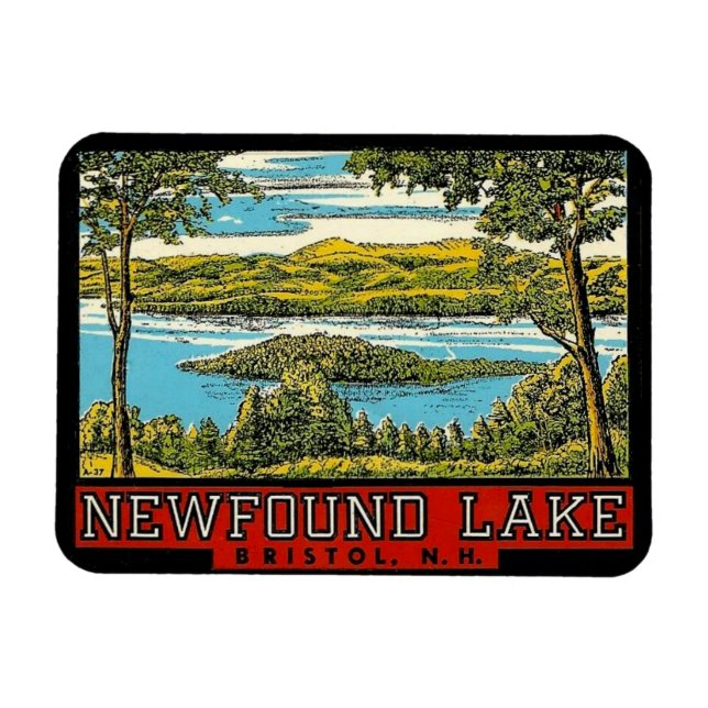 Newfound Sjö Bristol New Hampshire Travel Magnet (Horisontell)