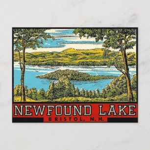 Newfound Sjö Bristol New Hampshire Travel Vykort