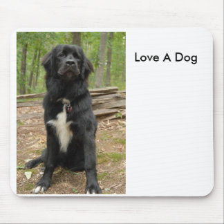 Newfoundland älskar en hund musmatta