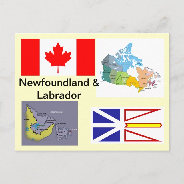 Newfoundland and Labrador Kanada Vykort (Framsida)