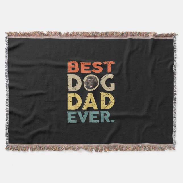 Newfoundland best hund pappa någonsin i presenter filt (Framsidan)