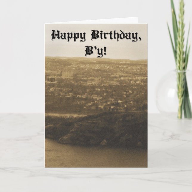 Newfoundland Birthday Card Kort (Framsida)