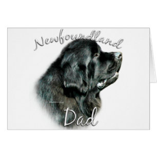 Newfoundland (blk) Pappa 2 Hälsningskort
