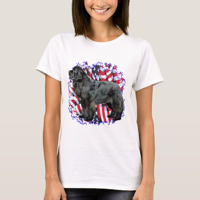 Newfoundland (blk) Patriot Tee Shirt (Framsida)