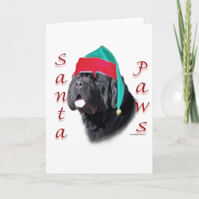 Newfoundland (blk) Santa Tassar Helgkort (Framsida)