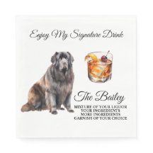 Newfoundland Bröllop Signaturdryck Servetter