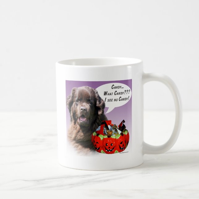 Newfoundland (brun) Halloween Candy Kaffemugg (Höger)