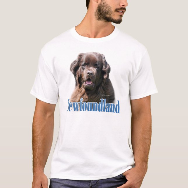 Newfoundland (bruna) Namn T Shirt (Framsida)