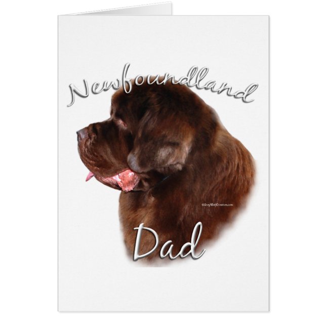 Newfoundland (bruna) Pappa 2 Hälsningskort (Framsidan)