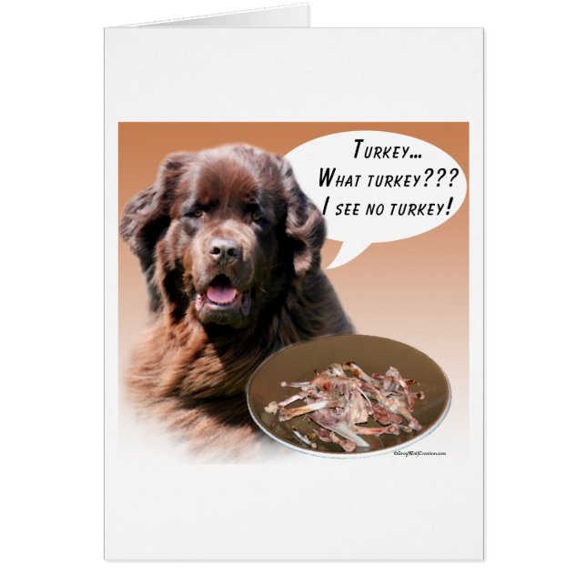 Newfoundland (bruna) Turkiet Hälsningskort (Framsidan)