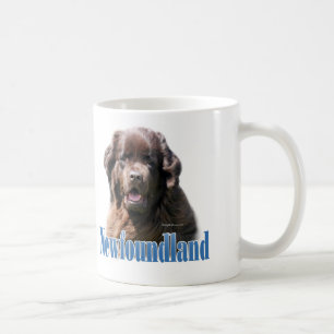 Newfoundland (brunt) namn kaffemugg