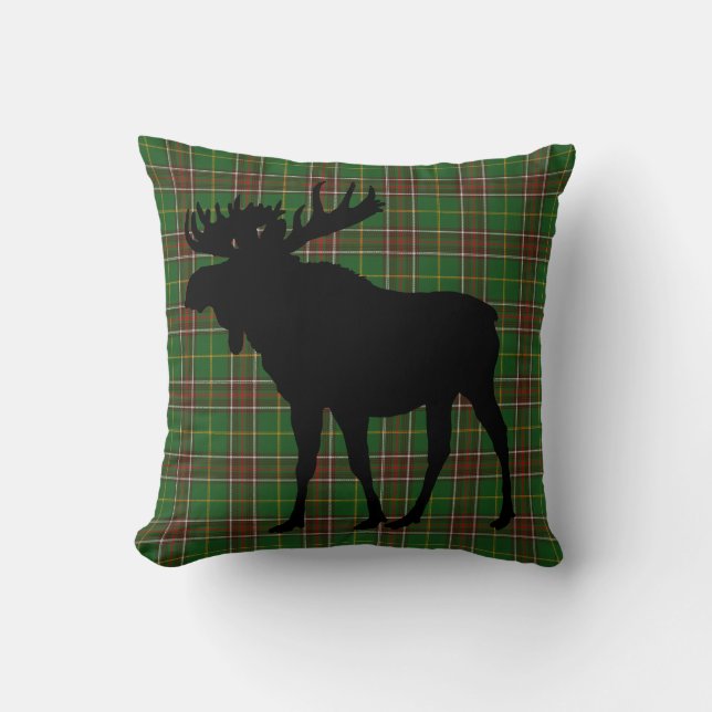 Newfoundland Canada Anpassningsbar Tartan Moose ru Kudde (Framsida)